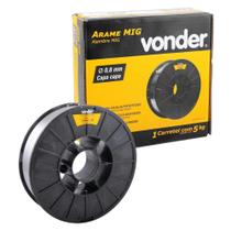 Arame Autoprotegido 0,8mm carretel plástico com 5 kg sem gás Vonder - 7432008050 Arame Autoprotegido 0,8mm carretel plástico com 5 kg sem gás Vonder - 7432008050
