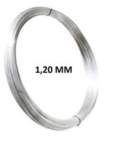 Arame de aço inox polido brilhante Duro 1,20Mm Para Snaps, Iscas Artificiais, Molas em Geral. 10m