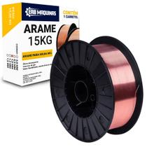 Arame de Solda Mig com Uso de Gás Carretel de Plástico 15kg Espessura 0,8mm ou 1,0mm Erbmaquinas