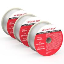 Arame de solda YESWELDER em aço inoxidável MIG ER308L 0,8 mm, 3 x 1 kg Arame de solda YESWELDER em aço inoxidável MIG ER308L 0,8 mm, 3 x 1 kg