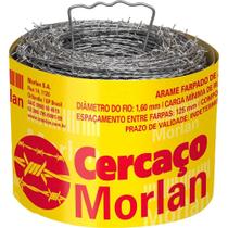 Arame Farpado Morlan Cercaço 250 Metros 1,60 Mm 350 Kgf