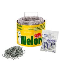 Arame Farpado Para Cerca Nelore 250m + 1kg Grampo Morlan Arame Farpado Para Cerca Nelore 250m + 1kg Grampo Morlan