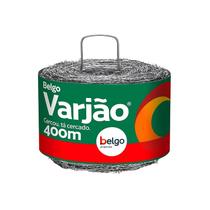 Arame Farpado Varjão Belgo 400 Metros Zincado 2,0mm Para Cerca 350kgf
