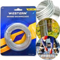 Arame Galvanizado Aço Artesanato Plantio Doméstico 25mx1mm Arame Galvanizado Aço Artesanato Plantio Doméstico 25mx1mm
