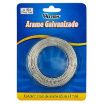 Arame Galvanizado Para Artesanato Bijuterias Fio 1mm 25 Metros - Western