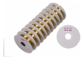 Arame Latão Dourado 0,30mm Rl C/50 Mts Pacote C/ 10 Rolos