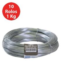 Arame Liso Galvanizado N20 Morlan c/ 10 Rolos de 1Kg