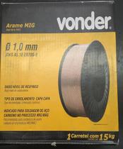 Arame Para Solda Carretel Mig/Mag Rolo 1.0mm Com 15kg Vonder Arame Para Solda Carretel Mig/Mag Rolo 1.0mm Com 15kg Vonder