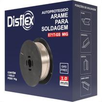 Arame Para Solda Mig Sem Solda Disflex 1,0Mm Rolo Com 1 Kg - E71T-Gs