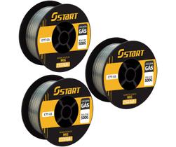 Arame Para Solda Mig Uso Sem Gás 0.8mm - Kit 3 Rolos De 0.5kg E71t-gs Start