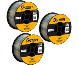 Arame Para Solda Mig Uso Sem Gás 0.8mm - Kit 3 Rolos De 1 Kg - Start