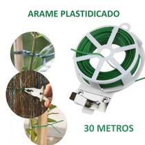 Arame Plastificado 30m C/ Cortador Orquídea Plantas Sacos Arame Plastificado 30m C/ Cortador Orquídea Plantas Sacos