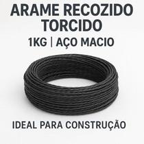 Arame Recozido Torcido 1kg BWG 18 1,24mm Fio de Amarração Forte e Flexível