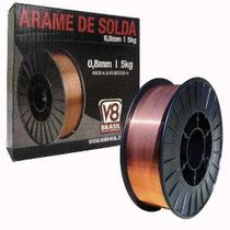 Arame solda mig 0.80 5kg (para gas) - v8 brasil Arame solda mig 0.80 5kg (para gas) - v8 brasil