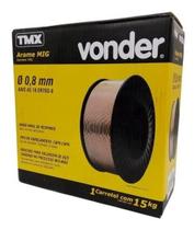 Arame Solda MIG/MAG Rolo Carretel com 15 kgs 0.8mm Vonder
