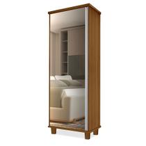 Arámrio Multiuso Splendore 1 Porta com Espelho Carvalho - Bela Móveis