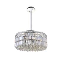 Araña CWI Lighting Colosseum de Cristal Cromada con 8 Luces de 20 pulgadas