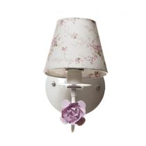 Arandela 1 Lâmpada Flor Rosa Quarto Bebê Infantil Menina