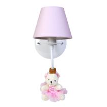 Arandela 1 Lâmpada Ursinha Princesa Rosa Bebê Infantil Arandela 1 Lâmpada Ursinha Princesa Rosa Bebê Infantil