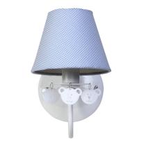 Arandela 1 Lâmpada Ursinhos Azul Quarto Bebê Infantil Menino Arandela 1 Lâmpada Ursinhos Azul Quarto Bebê Infantil Menino