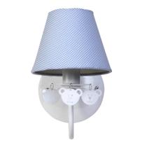 Arandela 1 Lâmpada Ursinhos Azul Quarto Bebê Infantil Menino Arandela 1 Lâmpada Ursinhos Azul Quarto Bebê Infantil Menino