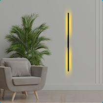 Arandela 1m Luminaria Parede Luz Indireta Decoracao Bivolt Preto