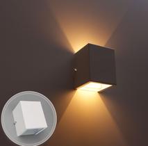 Arandela 2 fachos branca para parede muro externa e interna + lâmpada led g9 5w 3000k st678