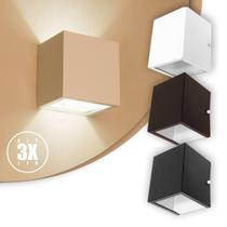 Arandela 2 fachos Externa E Interna Para Lâmp. G9- Kit 3 unidades Branca, Preta ou Marrom