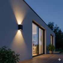 Arandela 2 Fachos Preta G9 Halopin Luminária Parede Alumínio Iluminação Externa Interna Moderna Fachada Entrada Piscina Garagem Varanda Jardim Arandela 2 Fachos Preta G9 Halopin Luminária Parede Alumínio Iluminação Externa Interna Moderna Fachada Entrada Piscina Garagem Varanda Jardim