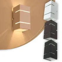 Arandela 2 Focos Com Frisos E Fachos Externa Parede Muro