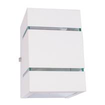 Arandela 2 Focos e 2 Frisos em Alumínio Externa Branco-IL10204 Arandela 2 Focos e 2 Frisos em Alumínio Externa Branco-IL10204