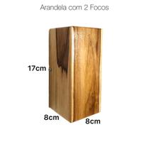 Arandela 2 Focos em madeira maciça TECA (SOQUETE GU10) Arandela 2 Focos em madeira maciça TECA (SOQUETE GU10)