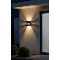 Arandela 2 Focos Preto E27 LED: Design Moderno P/ Parede Arandela 2 Focos Preto E27 LED: Design Moderno P/ Parede