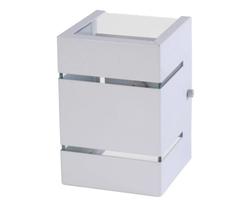 Arandela 2 Frisos 2 Fachos Vertical Branca 1XG9 Externa Alumínio Bivolt