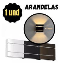 Arandela 2 Frisos Facho Duplo Luminária Decorativa para Parede Externa e Interna Corredor, Jardim, Muro e Piscina Marrom, Preto ou Branco Arandela 2 Frisos Facho Duplo Luminária Decorativa para Parede Externa e Interna Corredor, Jardim, Muro e Piscina Marrom, Preto ou Branco