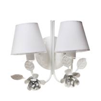 Arandela 2 Lâmpadas Flores Grandes Brancas Quarto Bebê Infantil Menina Menino Arandela 2 Lâmpadas Flores Grandes Brancas Quarto Bebê Infantil Menina Menino