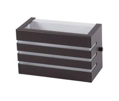 Arandela 3 Frisos 2 Fachos Horizontal Marrom 1XG9 Externa Alumínio Bivolt Arandela 3 Frisos 2 Fachos Horizontal Marrom 1XG9 Externa Alumínio Bivolt