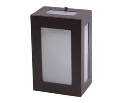 Arandela 5 Vidros Retangular Marrom 1XE27 IP65 Externa Alumínio Bivolt Arandela 5 Vidros Retangular Marrom 1XE27 IP65 Externa Alumínio Bivolt