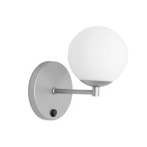 Arandela Abajur Parede Cama c/ Interruptor Botão Prata Fosco Arandela Abajur Parede Cama c/ Interruptor Botão Prata Fosco