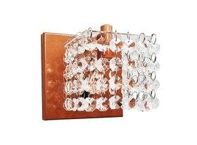 Arandela Acabamento Cobre Cristais Brilho Legitimo Clear Life