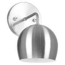 Arandela Aluminio Bola Escovado 23x25cm Arandela Aluminio Bola Escovado 23x25cm