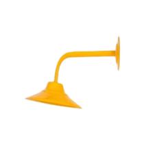 Arandela Alumínio Enerlux Externa C/ Braço Curto Curvo Amarelo