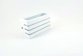 Arandela alumínio retângulo 3 frisos + Lâmpada G9 5W 3000K - Branca