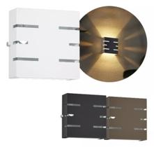 Arandela Alumínio Slim 2 Focos 6 Frisos Muro Parede Mf101 Arandela Alumínio Slim 2 Focos 6 Frisos Muro Parede Mf101