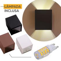Arandela Ar1210 Interno Externo Aluminio + Lampada Led 5w