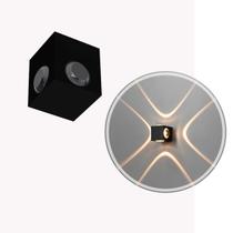 Arandela ARC 4 Fachos Preta Alumínio Externa LED 4W Br. Quente OPUS ST2960