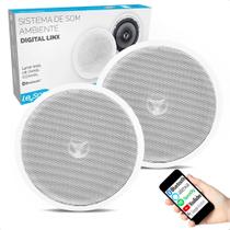 Arandela Ativa + Passiva 140W Total 6 Pol. Bivolt Bluetooth Redonda Sistema de Som TSR - 2LSREDBR