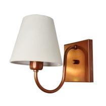 Arandela Base Cobre Epóxi Cúpula Algodão Branco Cabeceiras quartos Salas Arandela Base Cobre Epóxi Cúpula Algodão Branco Cabeceiras quartos Salas