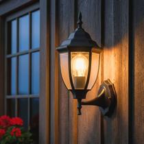 Arandela Bivolt 110 220V Lâmpada E27 Vintage Parede Cor Preta Inglesa Vidro Modelo Colonial