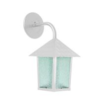 Arandela Blumenau Colonial Quadrada Vidro Pontilhado E27 Bivolt Branco Arandela Blumenau Colonial Quadrada Vidro Pontilhado E27 Bivolt Branco